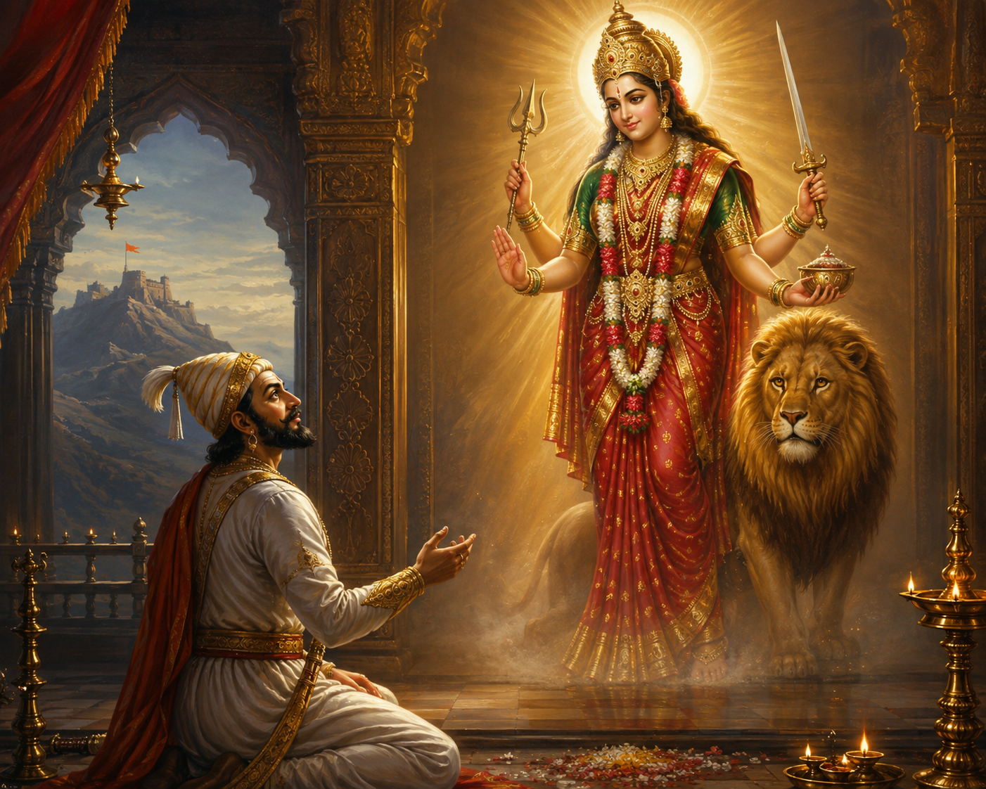 शिवाजी महाराजांना भवानी मातेचा साक्षात्कार